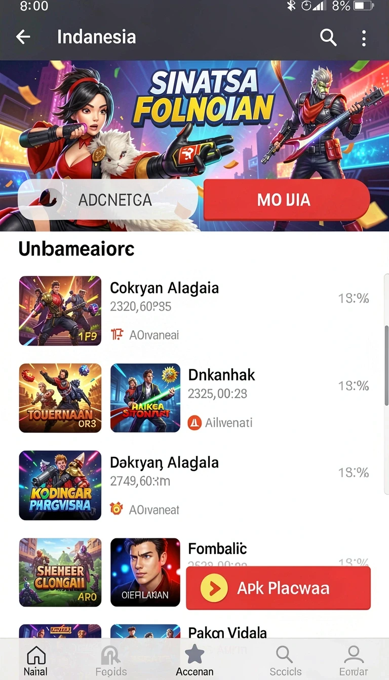 Halaman katalog dengan daftar aplikasi yang tersusun rapi.